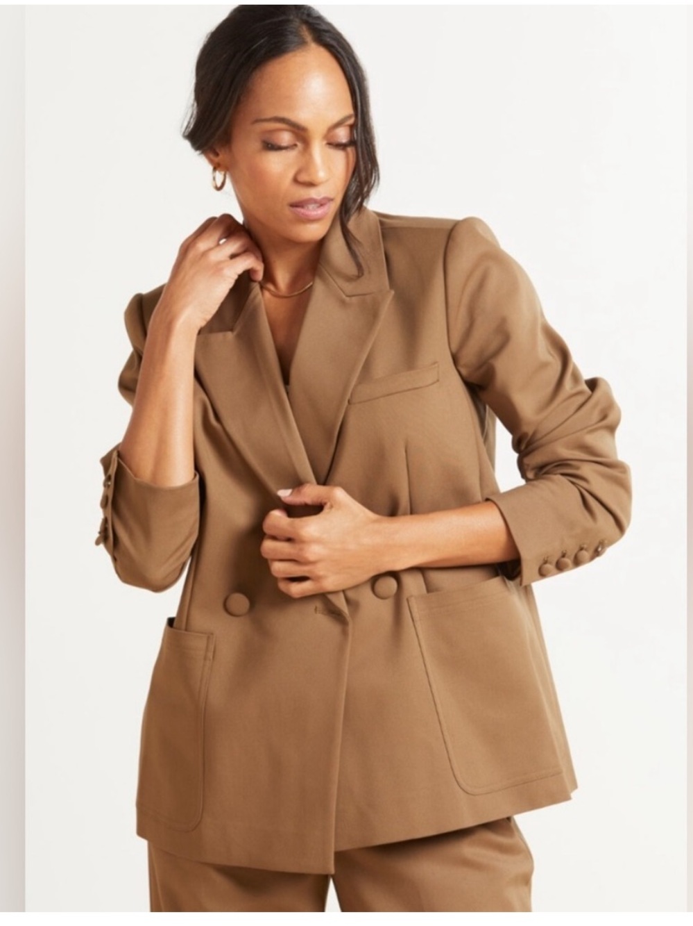 Good American Boss Blazer in Sepia